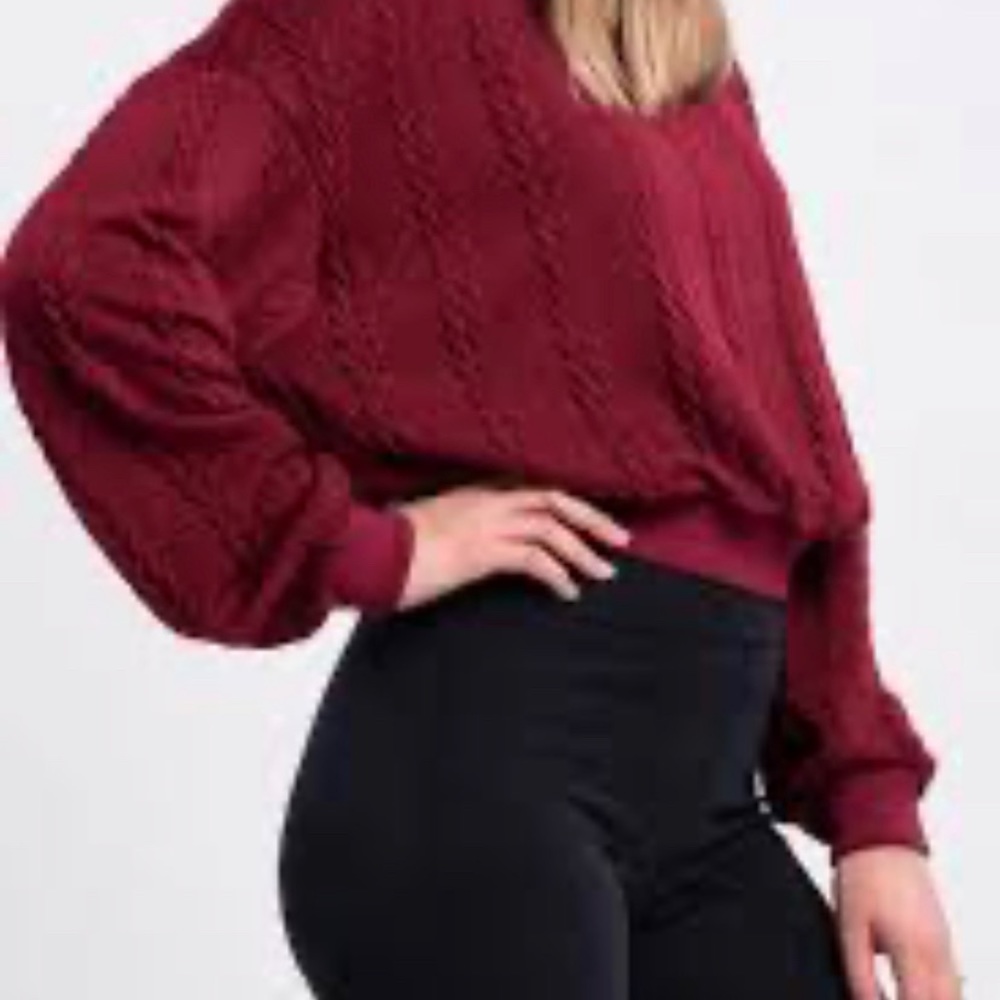 Cable Knit Solid Sweater- New